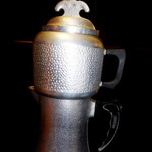 Vintage Guardian Services Hammered Aluminum Percolator Coffee Pot